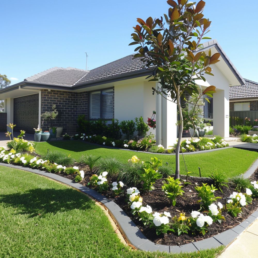 flowering tree front yard landscaping