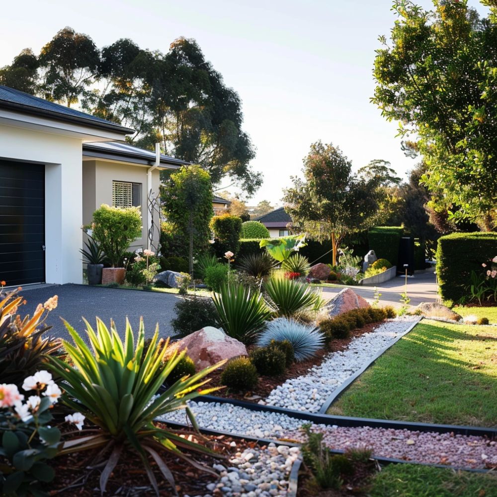 visual impact front yard landscape