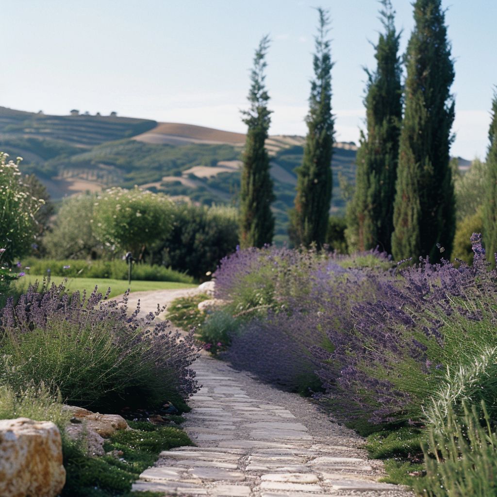 accessible garden design lavender and rosemary mari