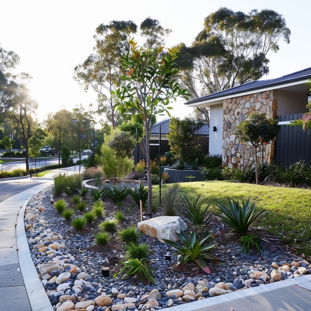 corner block landscaping dual street frontages