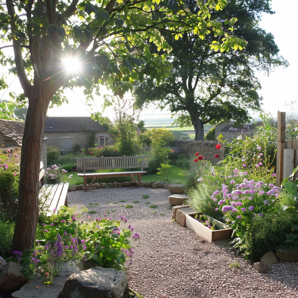 country garden sunlight