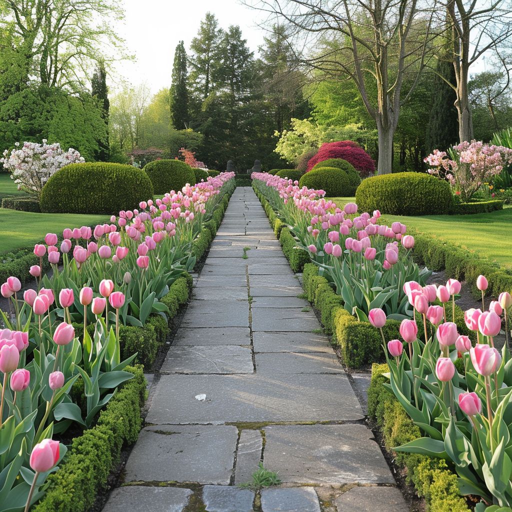 formal garden ideas seasonal blooms