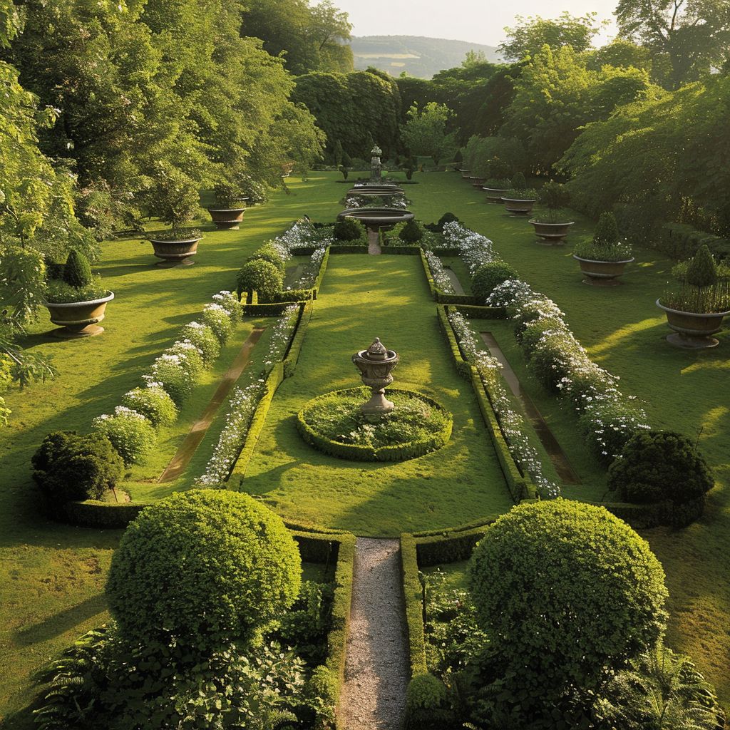 formal garden ideas symmetrical paths