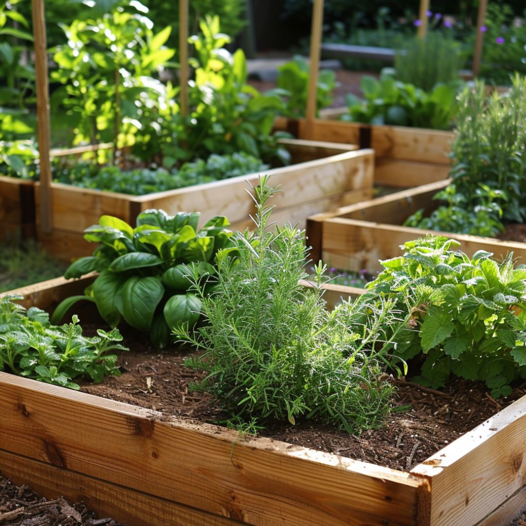 herb garden raised garden beds