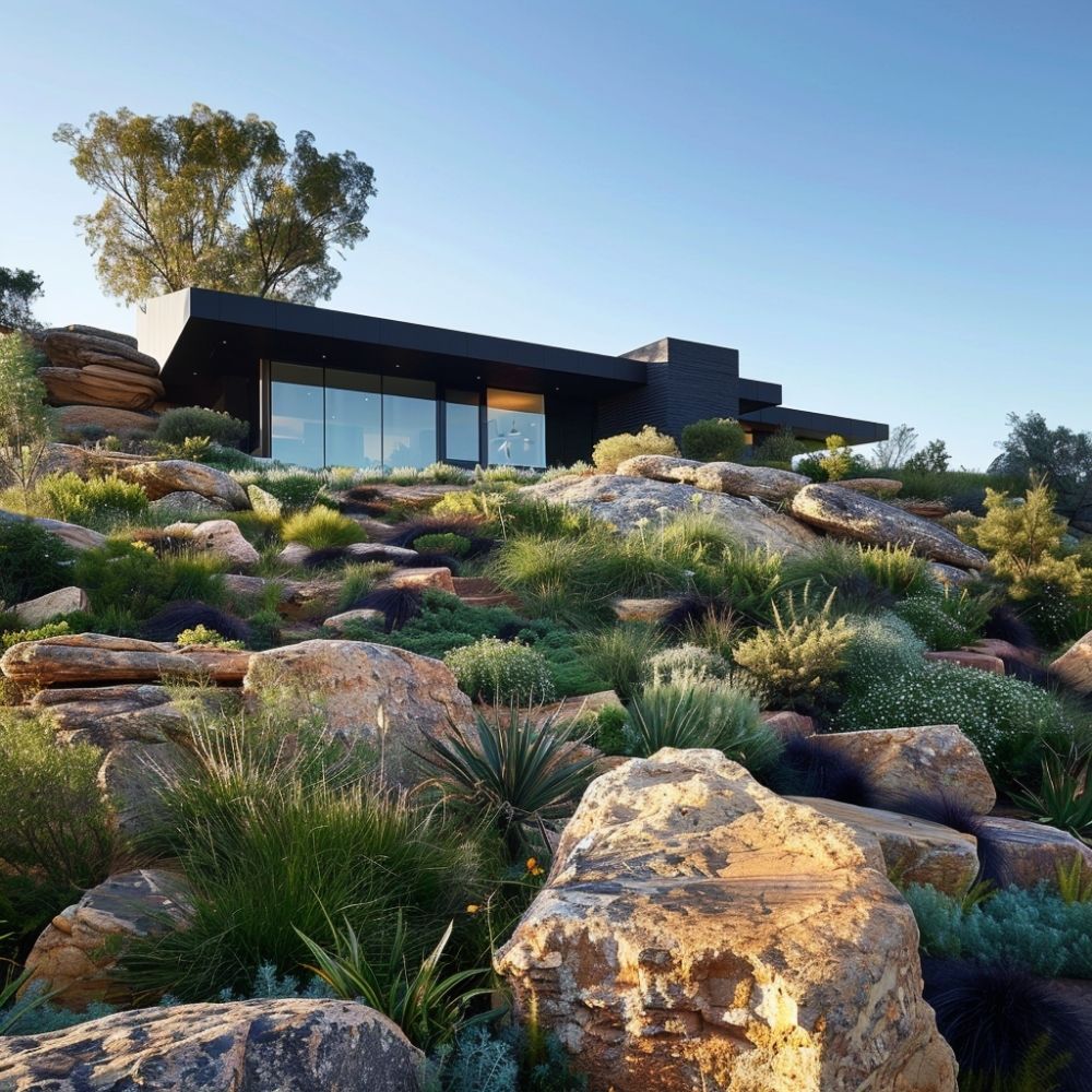 hillside landscaping rock garden