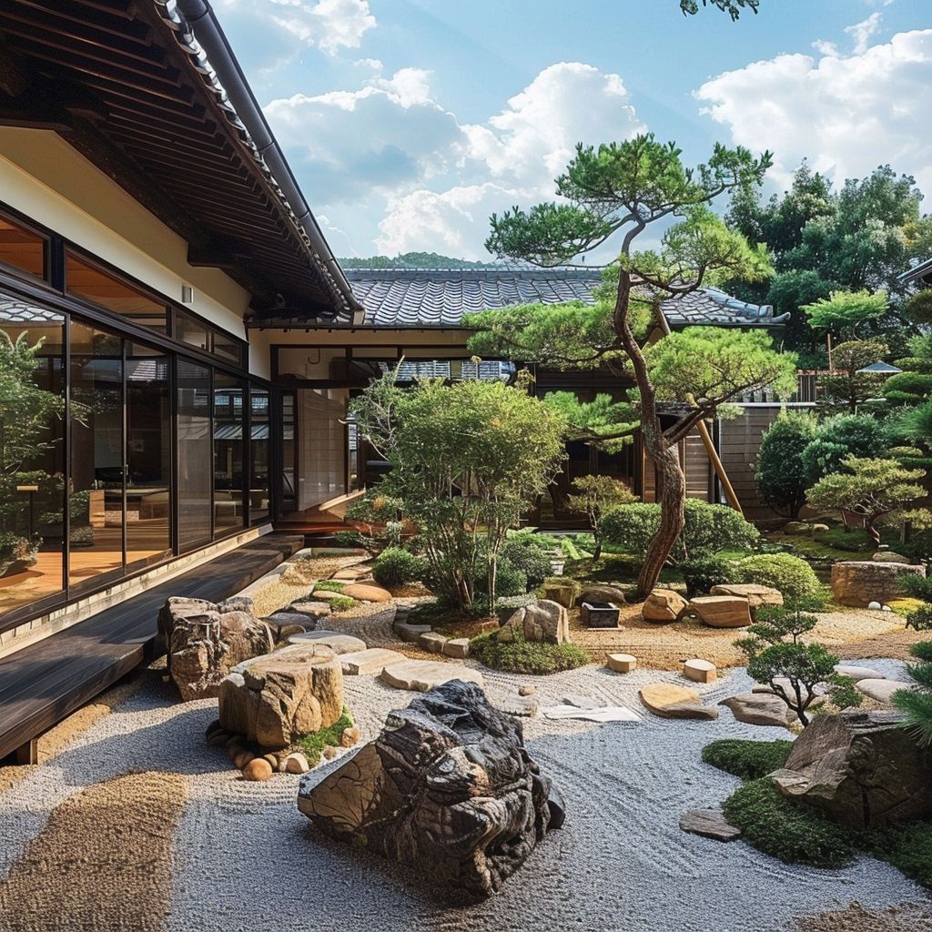 japanese garden borrowed scenery