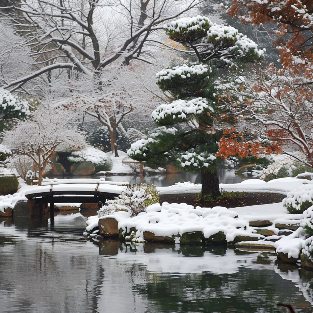 japanese garden winter