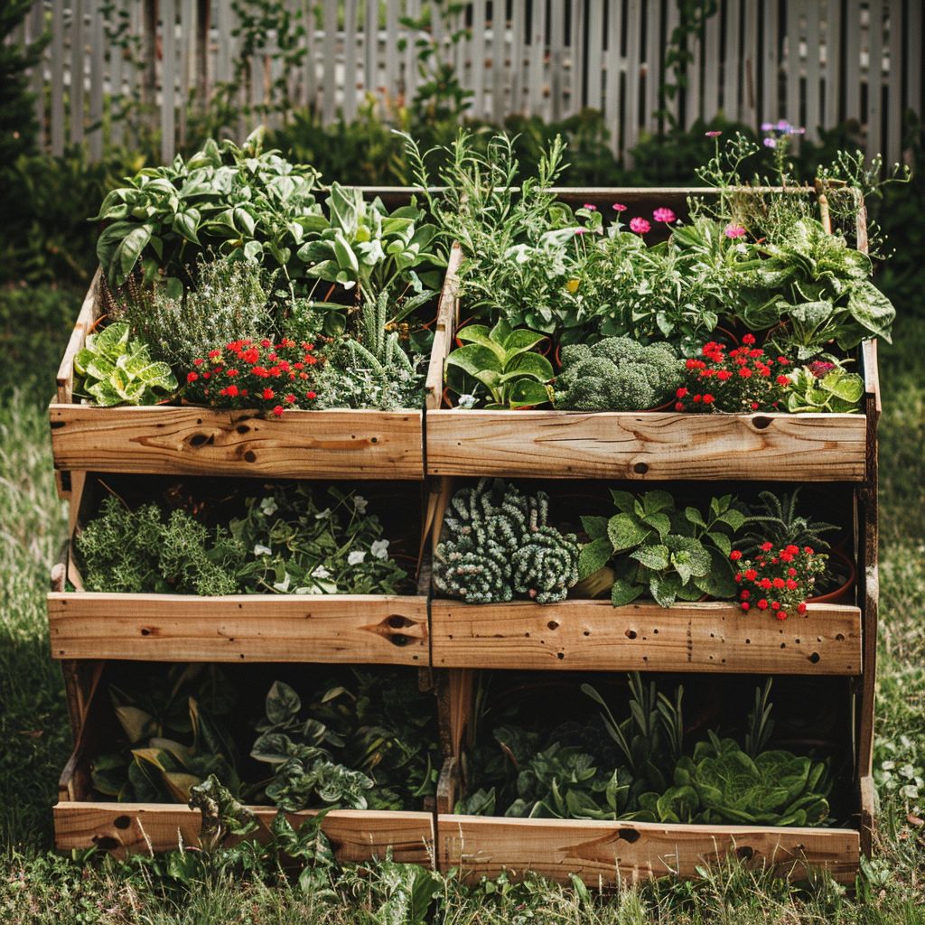 raised bed garden old furniture