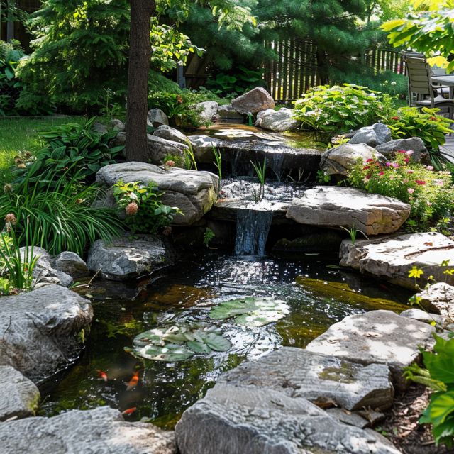 rock garden ideas pond