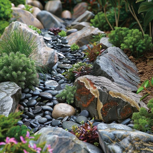 rock garden metamorphic rocks