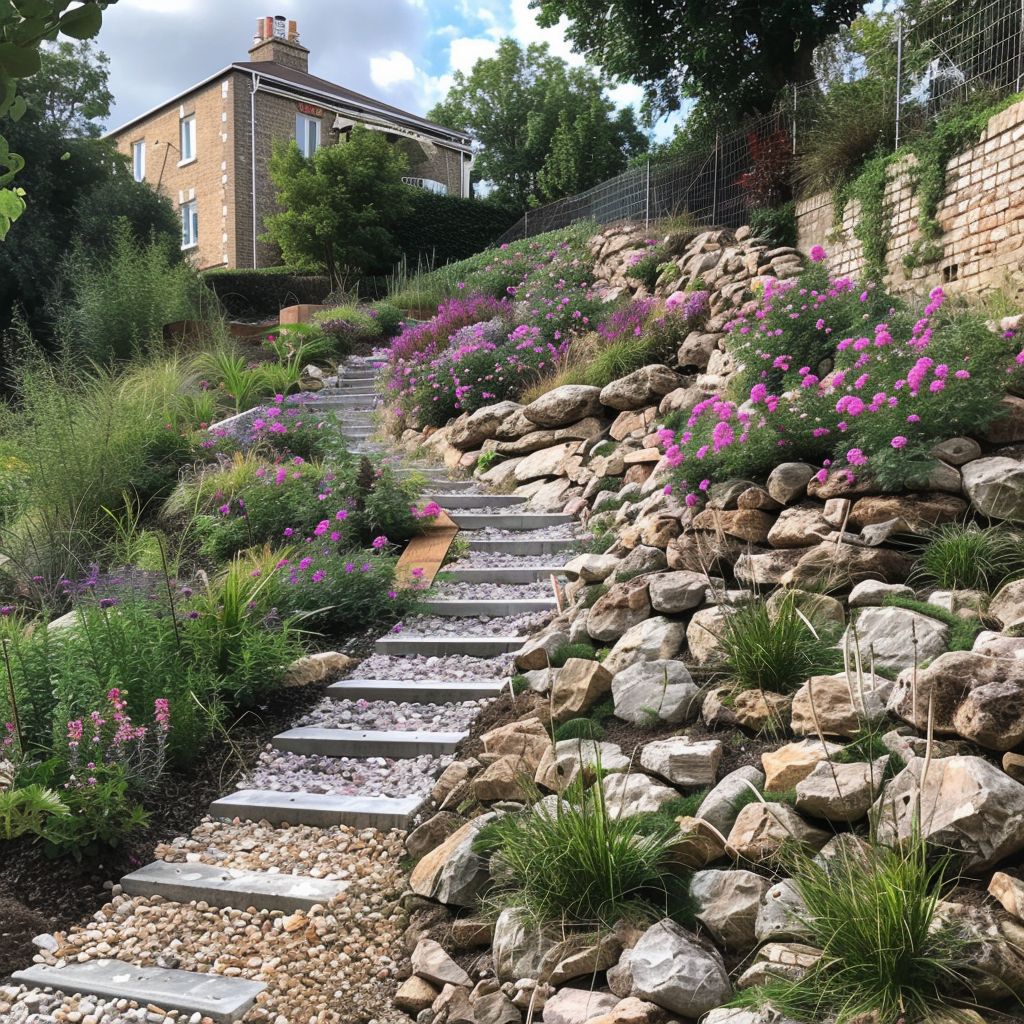 sloped garden drainage solutions