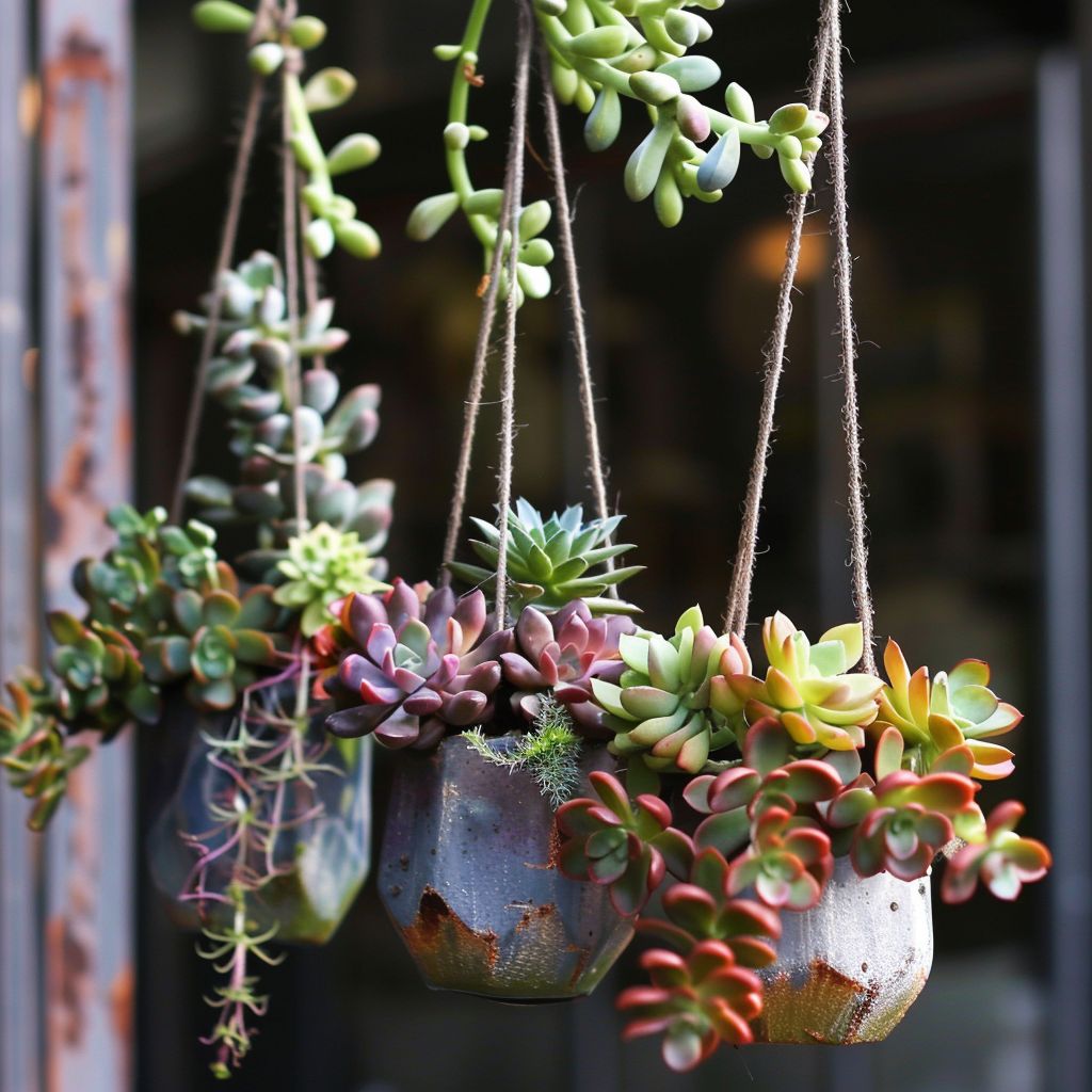 succulent garden hanging