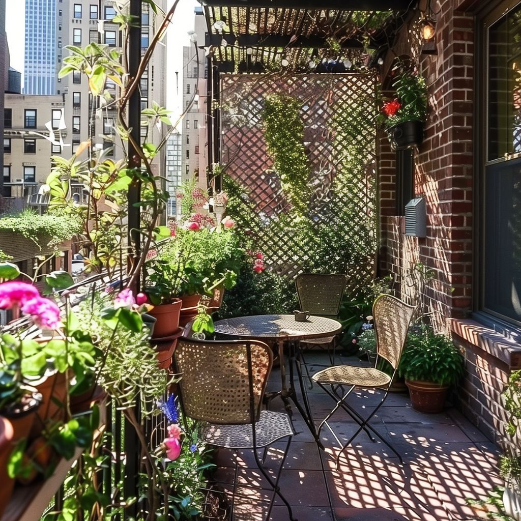 balcony rooftop garden ensuring privacy and comfort