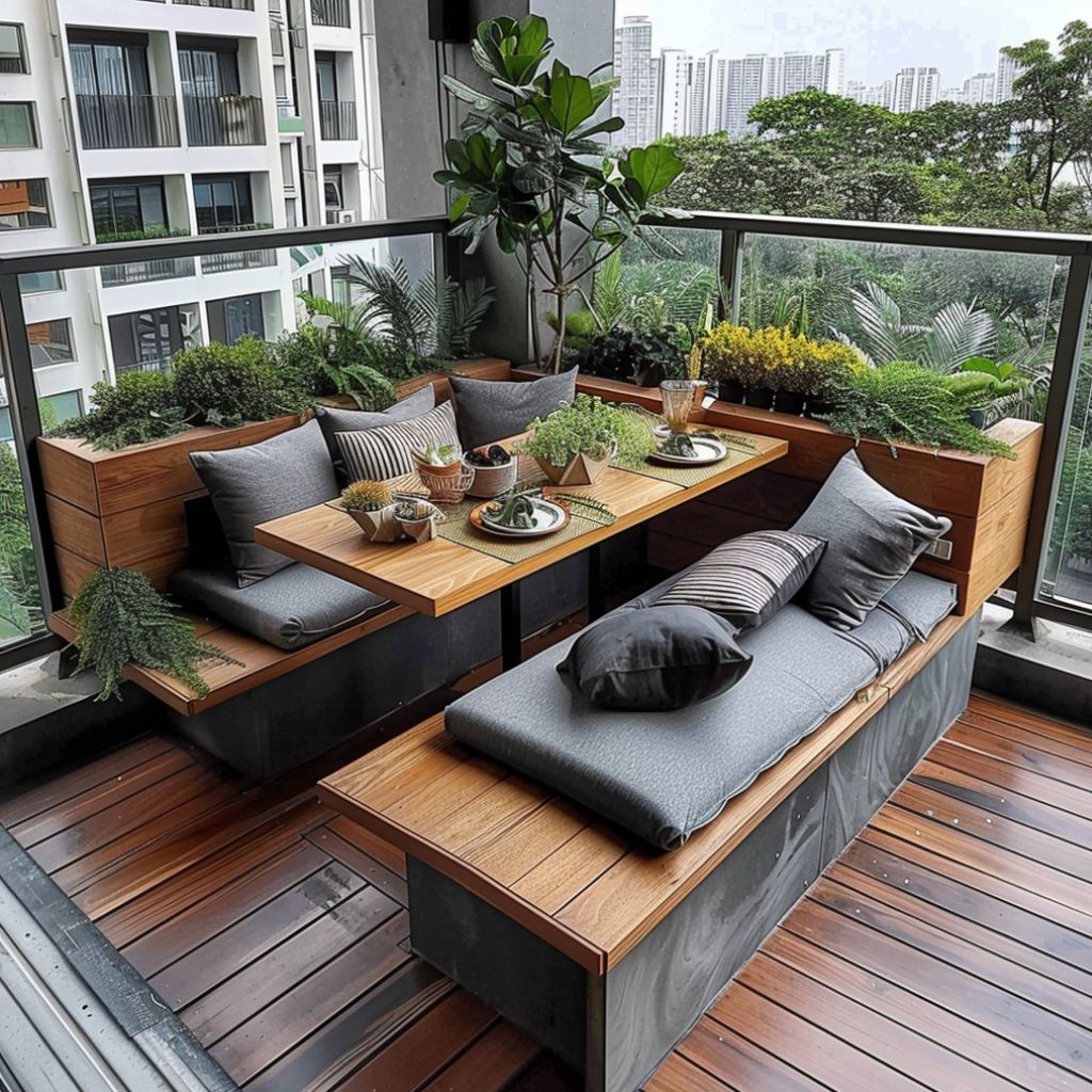 balcony rooftop garden multi-functional garden