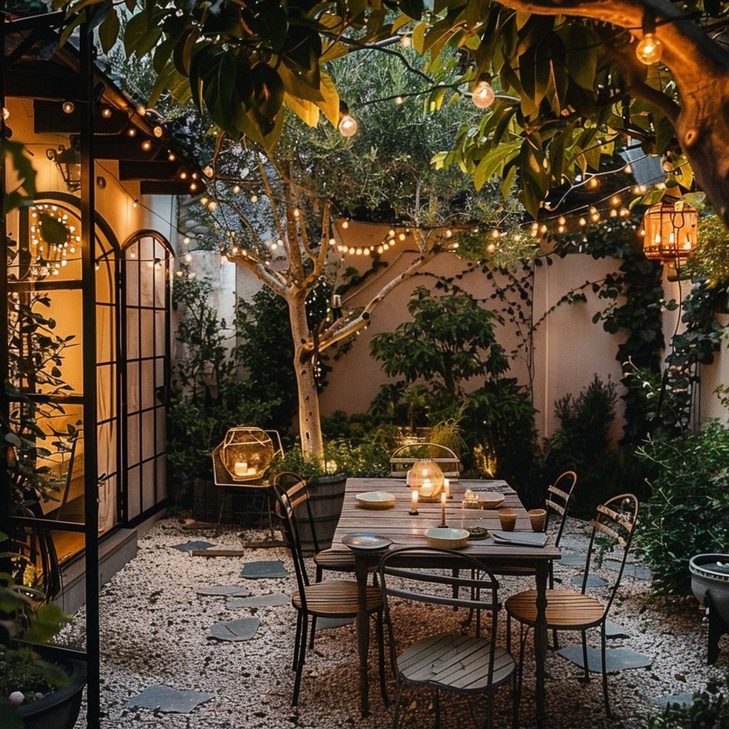 courtyard garden lighting