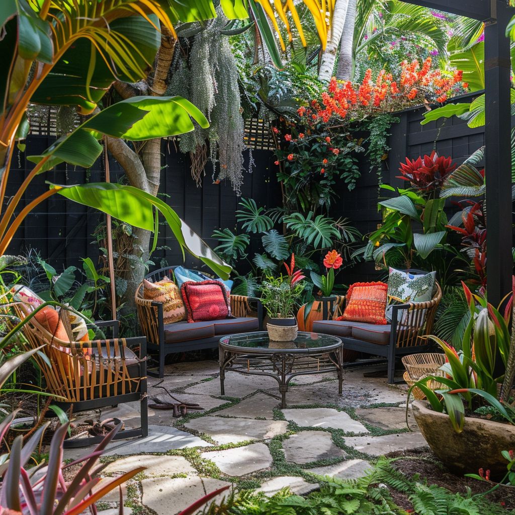 courtyard garden tropical