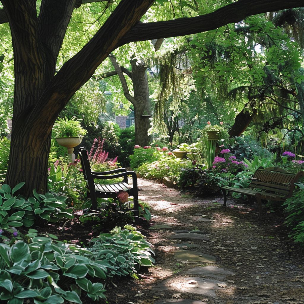 shade garden dappled shade