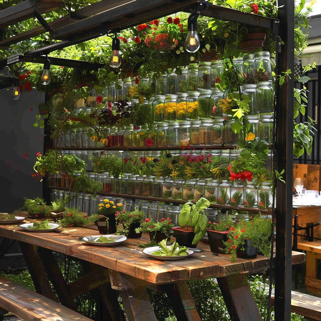 vertical gardening repurposed household items